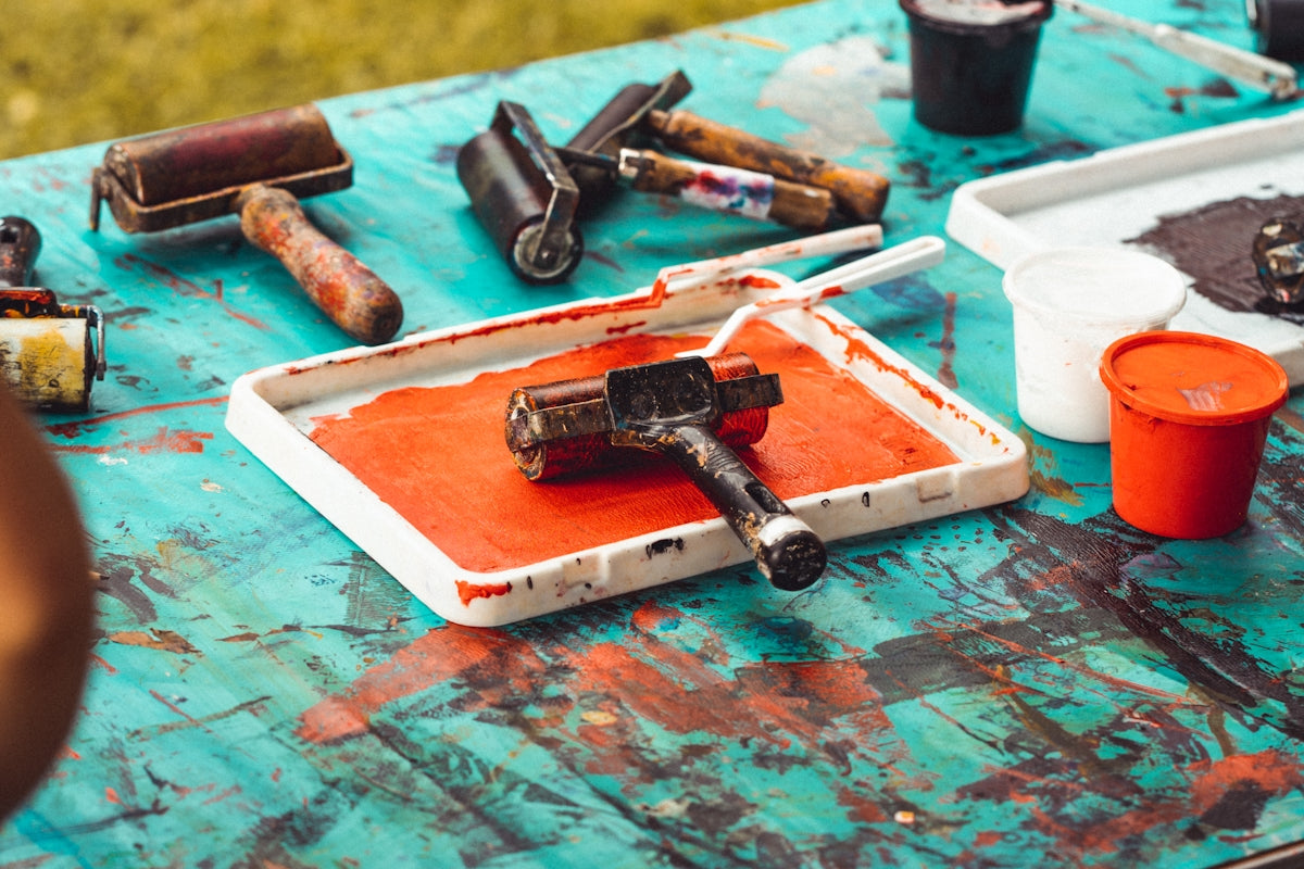 a group of tools on a table