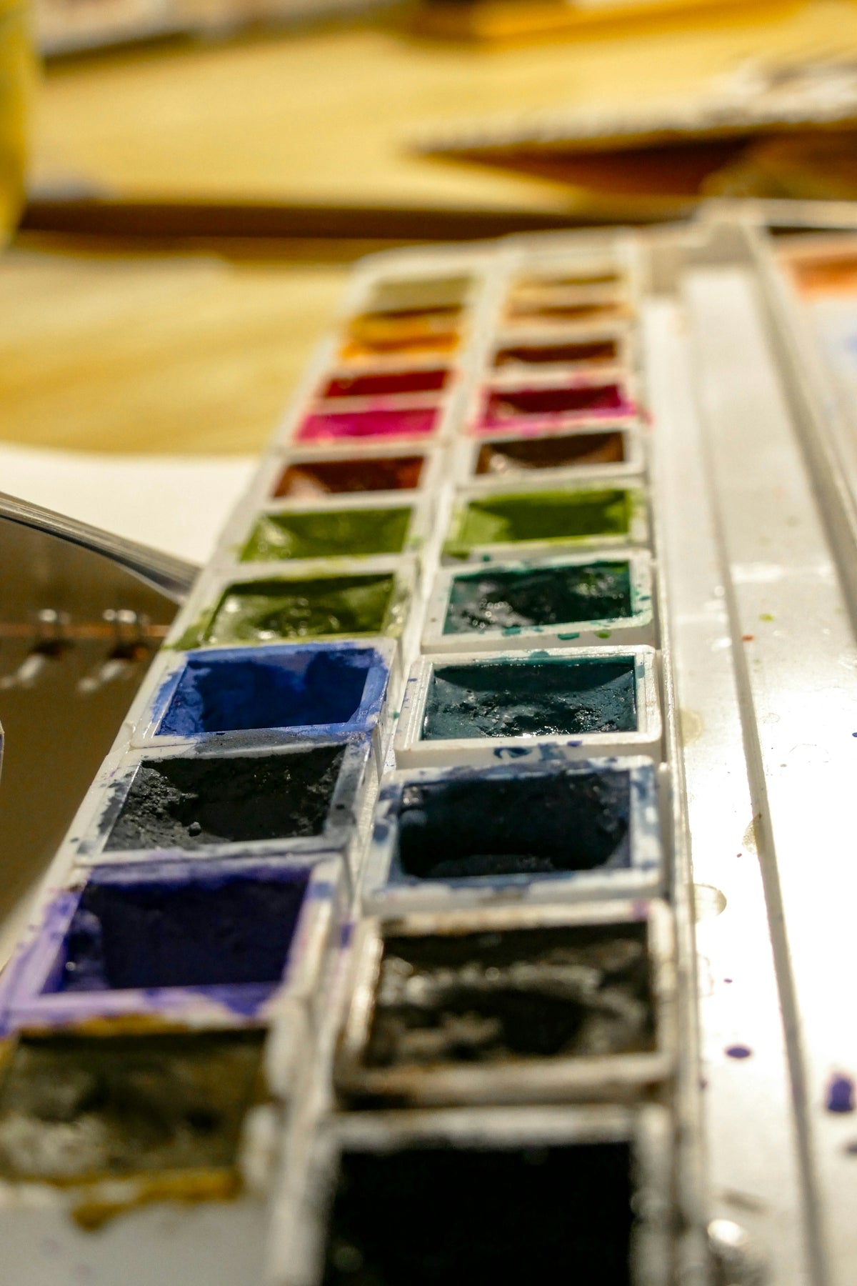 green white and brown wooden board