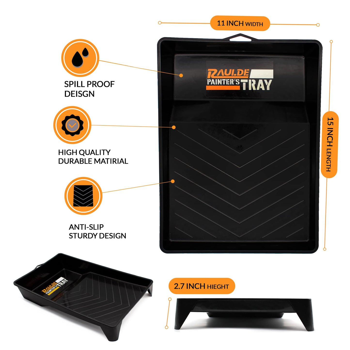 RAULDE Paint Roller Set - Includes a Paint Tray, Brush, Large and Mini Rollers & Sleeves, Paint Repellent Masking Tape, Paint Mixer - Roller Set for Painting Walls, Edges & Ceilings(7Pcs, 10Pcs & 21Pcs)