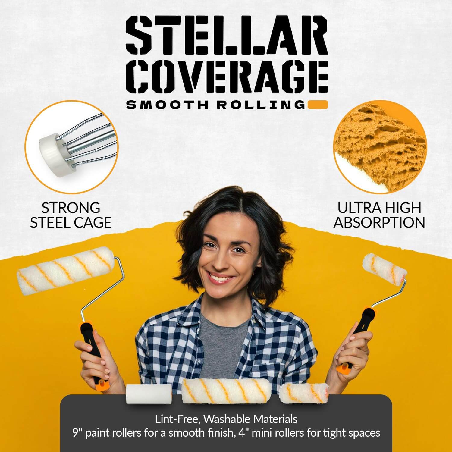 Paint Roller Set of 10 - Essential