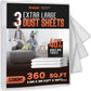 RAULDE 3x Extra Large Plastic Dust Sheets for Decorating & Painting- 3.6M x 3M (12ft x 10ft)