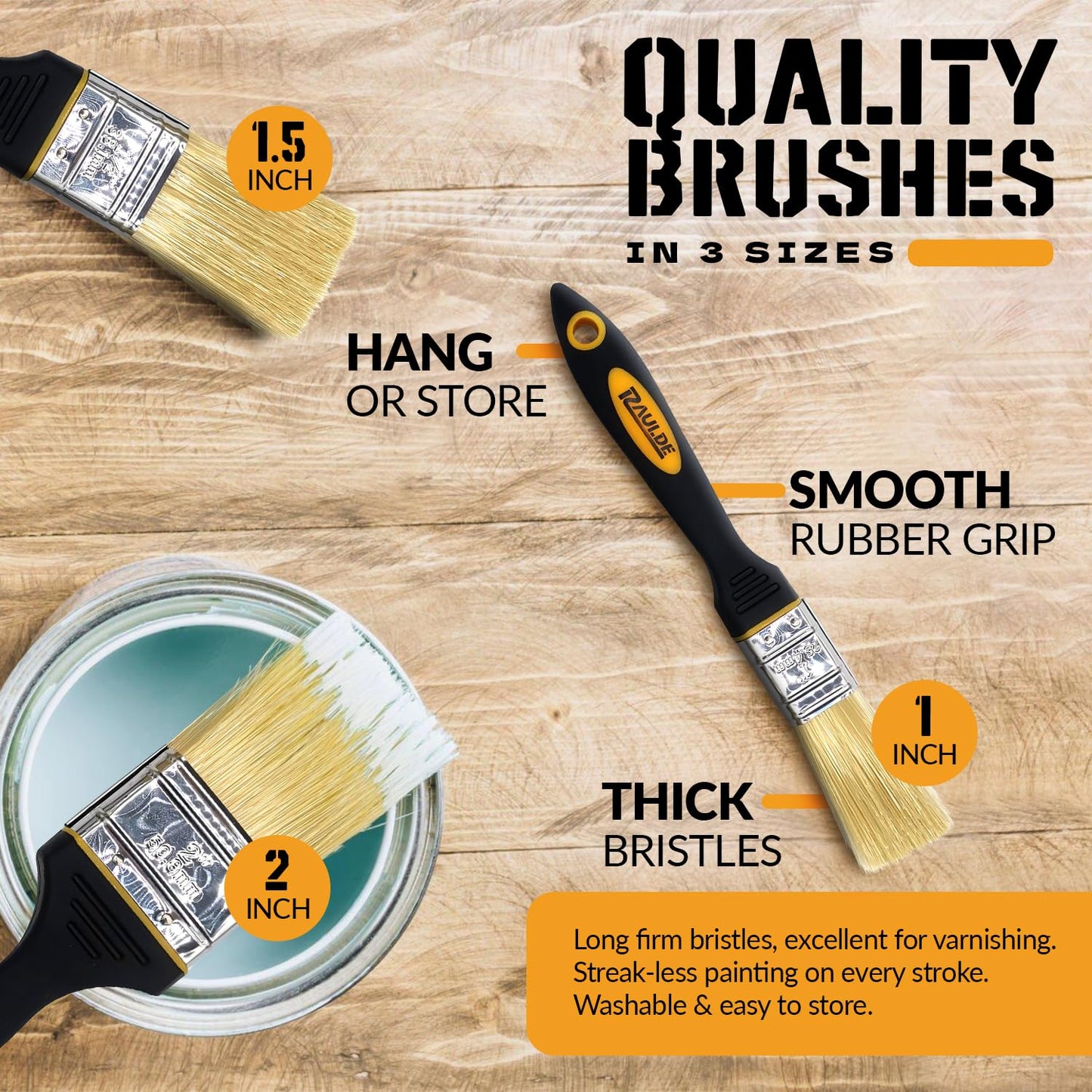 RAULDE Paint Roller Set - Includes a Paint Tray, Brush, Large and Mini Rollers & Sleeves, Paint Repellent Masking Tape, Paint Mixer - Roller Set for Painting Walls, Edges & Ceilings(7Pcs, 10Pcs & 21Pcs)