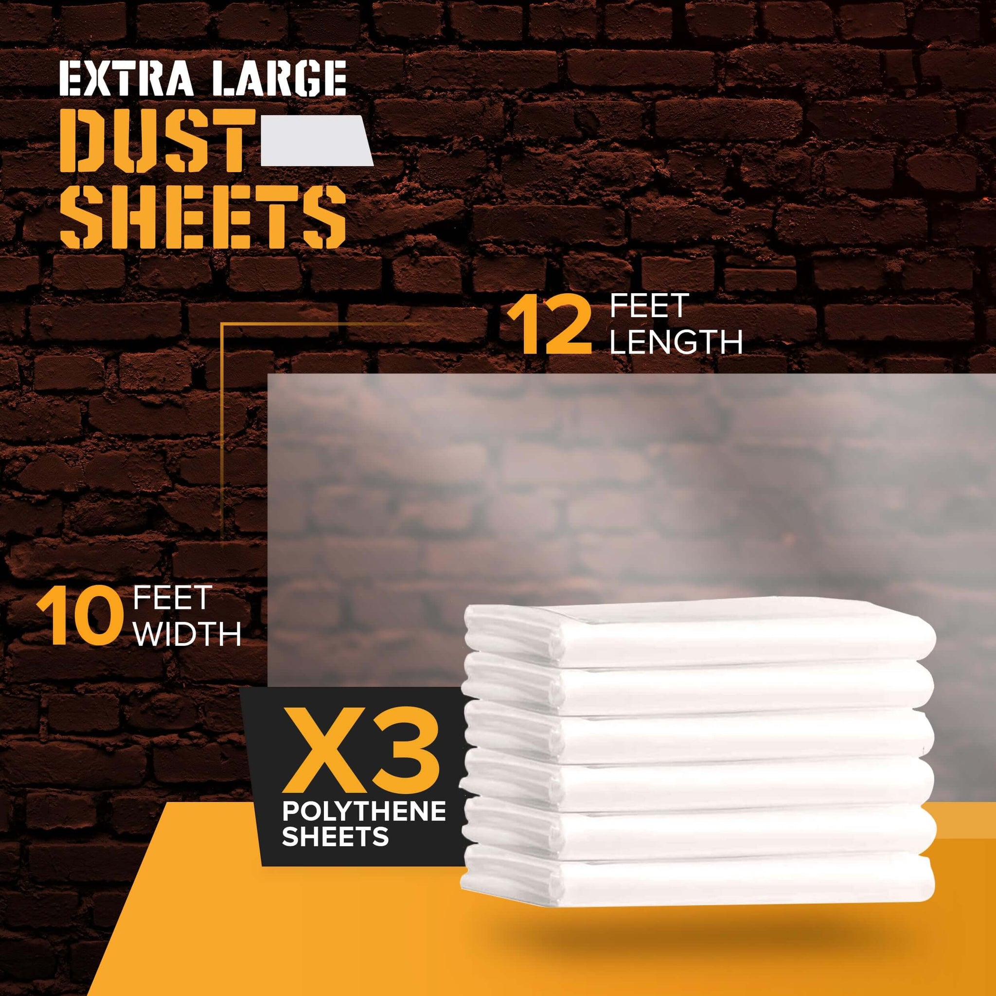 10x Extra Large Plastic Dust Sheets