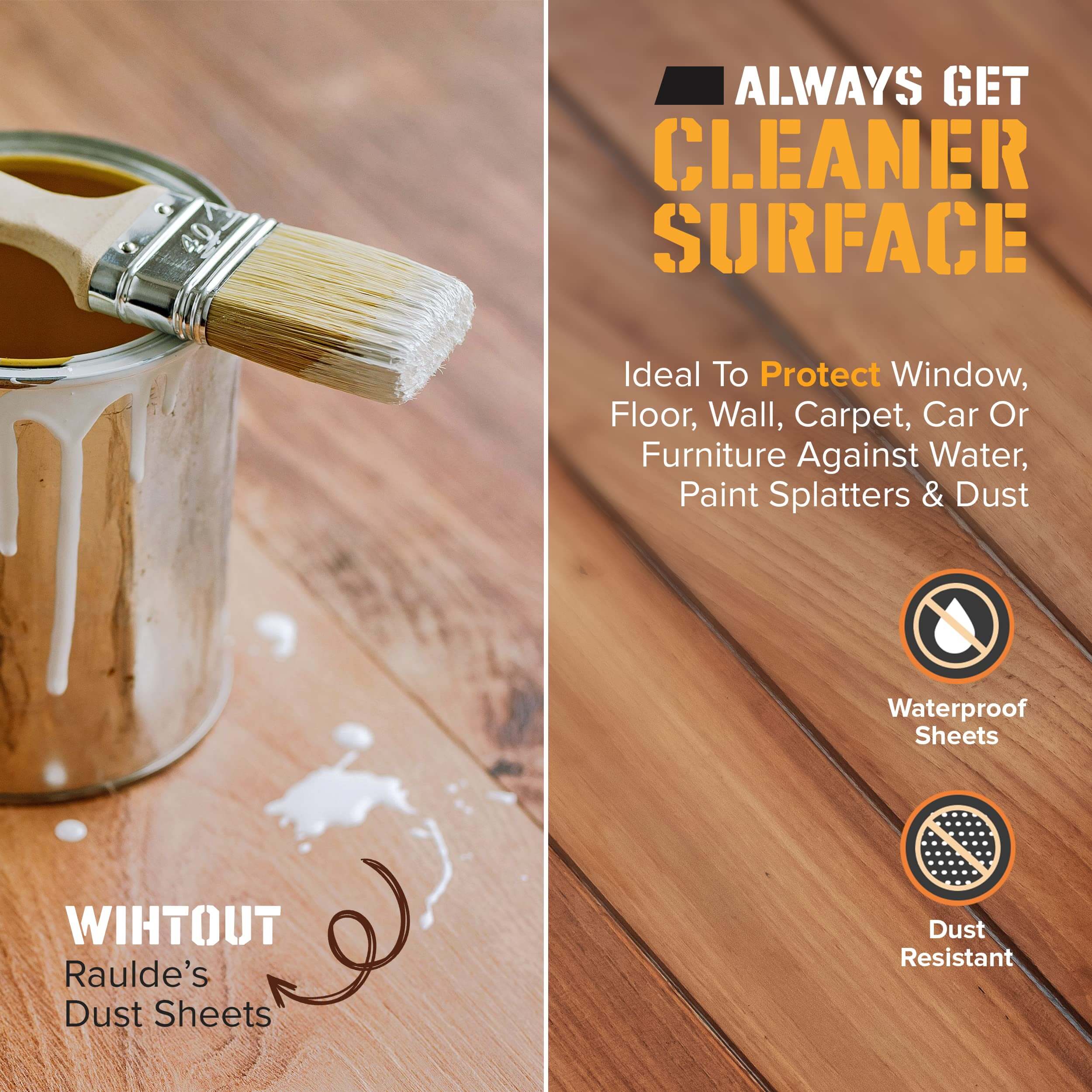 10x Extra Large Plastic Dust Sheets